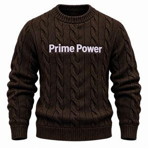 <b>Men's</b> Classic Crew Neck Cable <b>Sweater</b> Long Sleeve Ribbed Finish Custom Knitwear Factory Custom Knitwear for Global Buyers - Product Image 1