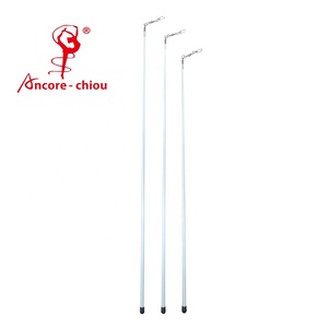 Factory Direct Sales <b>Rhythmic</b> <b>Gymnastics</b> Dance <b>Ribbon</b> Stick - White Capped End 50 or 56 and 60cm - Product Image 1