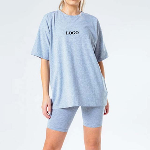 Women's Summer <b>Set</b> Solid Streetwear 2 Piece Shorts Breathable Eco-Friendly Cotton Comfortable Elastic Waist Daily Wear - Product Image 2