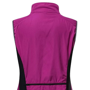Chaleco de Ciclismo Personalizado para Mujer, Chaleco de Ciclismo sin Mangas, Color Rosa Intenso, Cortavientos, Ligero - Product Image 3