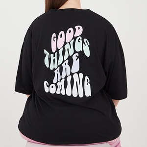 Camiseta de algodón súper suave, elegante y casual para mujer, recién llegada, diseño estampado, talla grande, hecha en Bangladesh. - Product Image 3