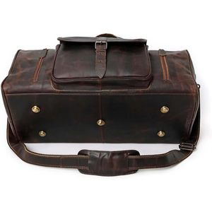 Large Capacity Lightweight Luxury Unisex Sports Travel Camping Duffel Luggage <b>Bag</b> <b>Waterproof</b> Gym Casual Leather Premium Durable - Product Image 4