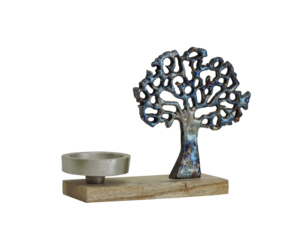 Figurine de lapin en aluminium nickelé durable Artesign avec base en bois découpée en forme de Père Noël, décoration 2x1 pouce - Product Image 5