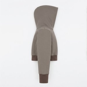 Wholesale Custom Logo Women's Hooded Sweatshirt Solid Color Full Sleeve Knitted Breathable Autumn Wear Short Length Unlined - Product Image 3