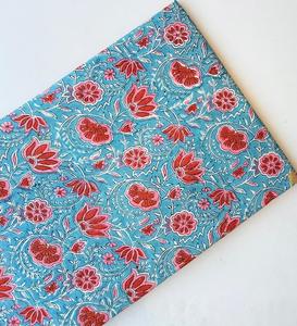 ผ้าฝ้ายวอยล์คุณภาพสูง ผ้าพิมพ์ลายบล็อกทำมือ สำหรับเสื้อผ้าเด็กชายเด็กหญิง กระเป๋า ผ้าม่าน ผ้าสำหรับตัดเย็บเสื้อผ้า ผ้าเนื้อบางเบา - Product Image 1