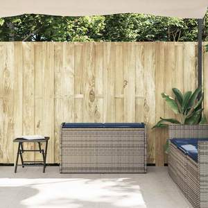 ม้านั่งเก็บของกลางแจ้งขนาดกลาง สีเทา ทำจากหวาย PE ทนทานต่อสภาพอากาศและมีสไตล์ - Product Image 3