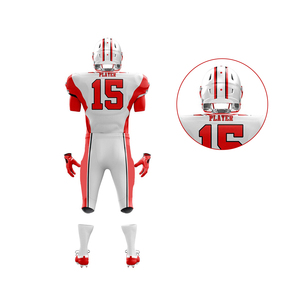 Uniforme de Fútbol Americano Personalizado con Logotipo, Transpirable, 100% Poliéster, Antibacterial, de Secado Rápido, Manga Corta, con Línea de Color Degradado - Product Image 6