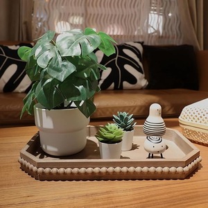 Juego de bandejas apilables de madera y terciopelo de lujo ecológico para exhibición de frutas y verduras - OEM personalizable - Product Image 5