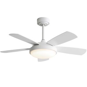 Ventilatore da soffitto a LED bianco da 42 pollici con luce LED da 22W e telecomando, pale in MDF, motore DC reversibile - Product Image 2