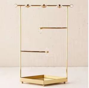 Présentoir à bijoux en métal haut de gamme pour colliers, boucles d'oreilles, bracelets, bagues – Idéal pour coiffeuse, chambre à coucher, organisation de vanité - Product Image 2