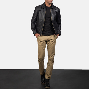 <b>Men's</b> INTRAX WORLD IW-106 Genuine Leather <b>Jacket</b> <b>Long</b> Sleeve Breathable Winter Casual Latest Design High Quality Best Popular - Product Image 3