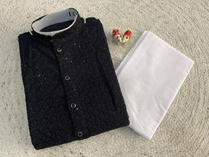 Hot Selling Wedding Party Casual Wear Rayon Design Volvo Mens Traditional Kurta Pajama <b>Set</b> - Product Image 2