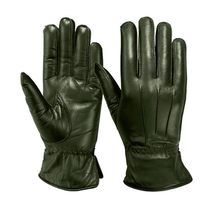 Guantes de Cuero Retro Azules Tejidos hasta la Muñeca, Térmicos, Transpirables, Ecológicos, Sin Forro, para Uso Diario en Todas las Estaciones, Estilo Sencillo, para Ciclismo - Product Image 5