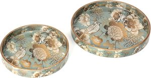 Bandeja de Servicio de Té con Diseño Creativo Moderno, Tablero de MDF con Patrón Floral, Impresión en Esmalte, Personalizada para Bodas, Multifuncional - Product Image 2