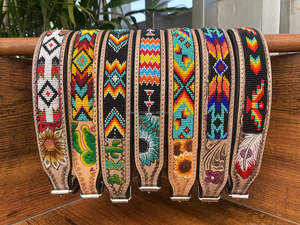 2025 Popular Luxury Designer Custom Hand Tooled Leather Dog Collar Personalized Manufacturer Genuine Cow Leather Pet Dog Collar - Product Image 4