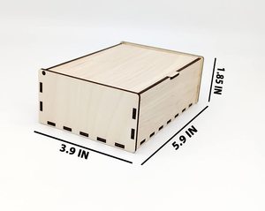 Wooden Rectangular <b>Storage</b> <b>Box</b> Plain Birch Plywood Multipurpose Jewellery Organizer - Product Image 3