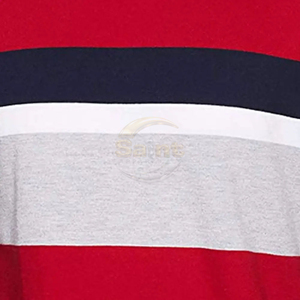 Pull à col rond rayé pour homme Saint Apparels, rouge, blanc, marine, décontracté, manches longues, 100% coton, polaire, pull d'hiver - Product Image 2