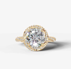 Anillo de Moissanita de Corte Ovalado de 8 mm, Plata de Ley 925, Chapado en Oro Amarillo, Engaste de Garras, Elegante Anillo de Compromiso y Boda - Product Image 1