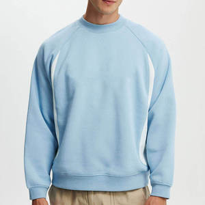 เสื้อสเวตเชิ้ตแขนยาวสีฟ้าอ่อนสำหรับผู้ชาย คอกลม ทรงปกติ สวมใส่สบาย ผ้าฟลีซถัก สีพื้น เหมาะสำหรับใส่ในฤดูใบไม้ร่วง - Product Image 1
