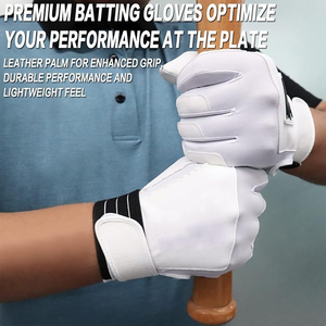 New Arrival Leather Baseball Batting <b>Gloves</b> Professional Customized Design Goat Leather Hand Protection Baseball Batting <b>Gloves</b> - Product Image 5