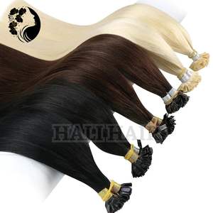 Vietnamita 100% Remy Keratin Super Double Drawn Color natural sin enredos Extensiones de cabello humano recto Pre-Bonded Single Drawn - Product Image 4