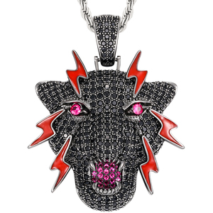 Colgante de Moissanita de Plata 925 de Alta Calidad Personalizado, Joyería Hip Hop, Colgante con Rostro de Dibujos Animados y Diamantes de Moissanita - Product Image 1