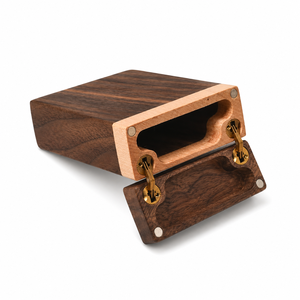 Étui à cigarettes en bois de noyer de qualité supérieure avec couvercle à fermeture magnétique |   Boîte de rangement pour tabac en bois massif |   Logo personnalisé OEM ODM - Product Image 4