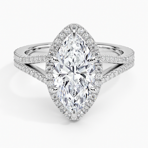 BOJ <b>Ring</b> 089 Marquise Cut 925 <b>Silver</b> Halo Prong Stone <b>Solitaire</b> Diamond <b>Ring</b> 2ct D Color VVS1 Moissanite GRA Certified Low Price - Product Image 1