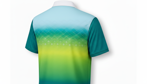 Mens Custom Polo Shirt Gradient Geometric Print Short Sleeve Fashion Casual Polo Luxury Breathable Men Clothing Summer Tops - Product Image 2