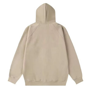 เสื้อฮู้ดซิปผู้ชายทรงโอเวอร์ไซส์ พิมพ์ลาย ผ้าเฟรนช์เทอร์รี่ 100% คอตตอน ทรงปกติ สไตล์สตรีทแวร์สำหรับฤดูใบไม้ผลิ - Product Image 3