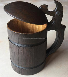 Mug à café en bois moderne de haute qualité, exporté d'Inde, finition artisanale contemporaine, article de vaisselle design. - Product Image 1