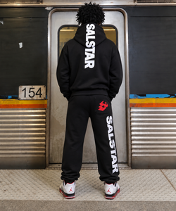 Ensemble de survêtement noir personnalisé pour homme, sweat à capuche zippé et pantalon de jogging, ensemble de survêtement sport en molleton de coton premium, fabricant - Product Image 4