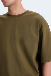 Camiseta de Punto de Algodón 100% de Alta Calidad, Impresión de Logotipo, Bordado, para Hombre, 180gsm 200gsm 230gsm, Peso Pesado, Diseño Personalizado - Product Image 4