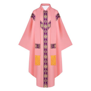 ชุดคลุมยาวระดับข้อเท้าแบบดั้งเดิมสำหรับชาวมุสลิม ทำจากผ้าฝ้ายระบายอากาศได้ดี สีขาว สวมใส่ง่าย เหมาะสำหรับพ่อคริสตจักรและนักบวช - Product Image 2