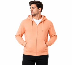Stylish mens zipper <b>hoodie</b> with practical comfort focused design suitable for casual outings travel <b>workouts</b> and layered fashion - Product Image 1