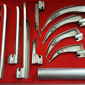 Set de Laringoscopio Eléctrico LED Macintosh Miller con Certificación CE ISO, 4 Hojas Curvas y 6 Rectas de Acero Inoxidable, Duradero, para Otorrinolaringología - Product Image 1