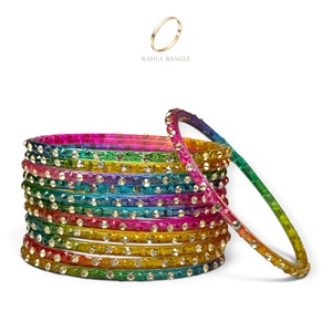 Bracelets multicolores tendance en perles de verre arc-en-ciel du Cachemire pour femmes, pour les mariages et les occasions festives, à prix de gros - Product Image 2