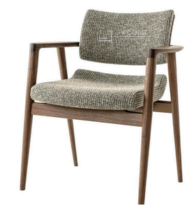 Nuevo Sillón de Madera Maciza de Estilo Moderno de Mediados de Siglo, Muebles de Lujo Hechos a Mano de Estilo Nórdico para Sala de Estar, Comedor y Estudio - Product Image 3