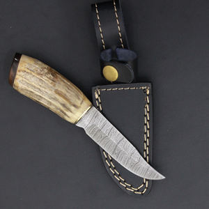 Cuchillo de caza de acero de Damasco hecho a mano de alta calidad, personalizado, con mango de madera, tipo Skinner, de 4 pulgadas, ¡muy vendido! - Product Image 2