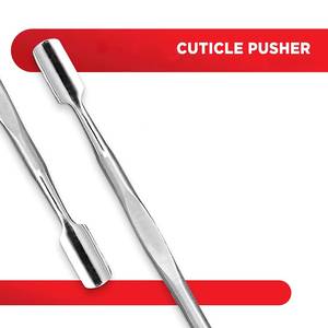 Pousse-cuticules plat en acier inoxydable pour manucure, réutilisable - Product Image 6