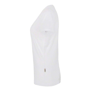 T-shirt de sport respirant à col en V 100 % coton personnalisé avec logo, idéal pour l'été, écologique, à séchage rapide, pour femme, vente en gros - Product Image 2