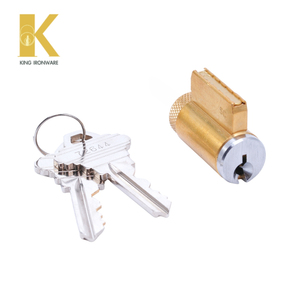 Serrure cylindrique chromée satinée en laiton sur mesure, 5 goupilles, clé SX, logo personnalisé disponible - Product Image 1