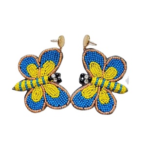 Pendientes de gota con cuentas de abeja hechos a mano de diseño personalizado de ropa de noche informal más vendida de alta calidad de India hechos a mano - Product Image 1