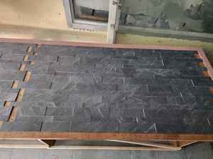 Panel de Pared 3D Moderno Irrompible, Ecológico, Dorado y Verde Pulido, Diseño de Piedra Flexible para Interiores y Exteriores, Insonorizante para el Hogar - Product Image 4