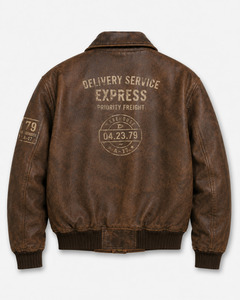 Soft Goat Leather Ribbed Cuff Custom Embroidered Low MOQ Casual Bomber <b>Men</b> Leather Jacket - Product Image 2