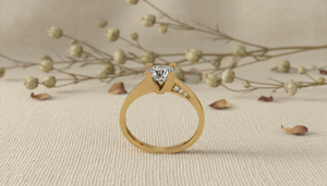Anillo Solitario Catedral de Oro 10k Hecho a Mano, Directo de Fábrica, Anillo de Compromiso con Diamante Cultivado en Laboratorio VVS1 para Mujer, Proveedor de Joyería Personalizada - Product Image 6