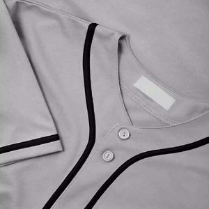 Maillot de baseball/softball pour adulte, surdimensionné, respirant, à séchage rapide, avec boutons, en maille, en sergé, brodé, style streetwear - Product Image 3