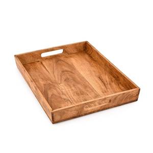 Plateau de service rectangulaire en bois de manguier, fait main, pour collations, boissons, thé, café, petit-déjeuner, durable, élégant, accessoire de cuisine et de maison. - Product Image 5