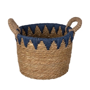 Nesting Round Natural <b>Water</b> <b>Hyacinth</b> <b>Storage</b> <b>Basket</b> Sustainable Eco-Friendly Decorative Plant <b>Baskets</b> For Bathroom & Living Room - Product Image 4