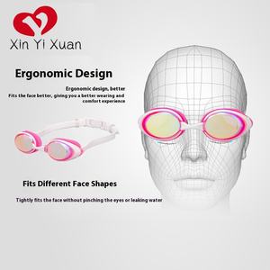 Custom Label Anti-fog Adjustable Silicone Headband <b>Swimming</b> Goggles with Replaceable Nose Clip - Product Image 6
